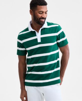 Club Room - Men's Short-Sleeve Striped Rugby Shirt
