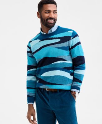 Club Room - Men's Abstract Crewneck Sweater