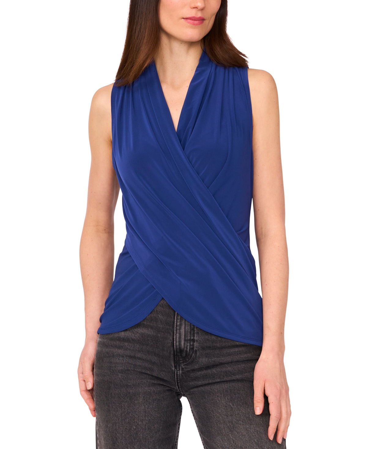 Vince Camuto Women's Crossover Wrap-Front Sleeveless Top