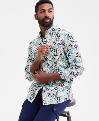 Club Room - Men's Derek Floral Button-Down Poplin Shirt