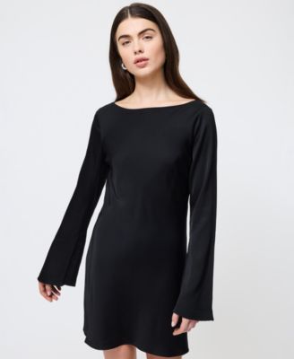 Women's Ennis Satin Long Sleeve Mini Dress