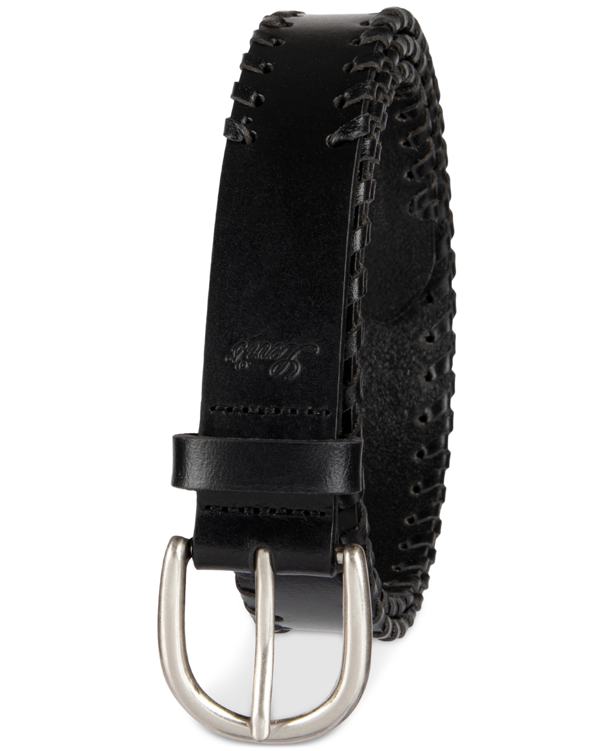 Levi's Laced-edge Casual Leather Belt In Black