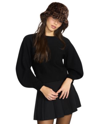 Zoe Leopard Print Faux Fur Bucket Hat