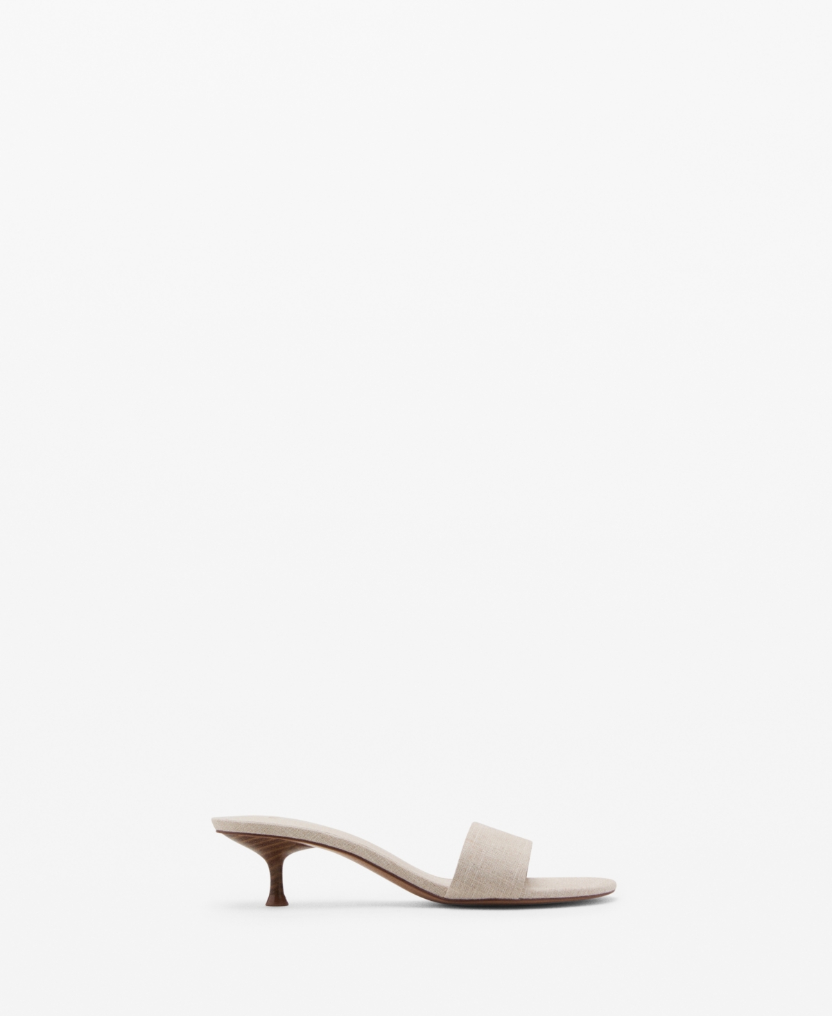 Mango Women's Kitten Heel Sandals In Sand