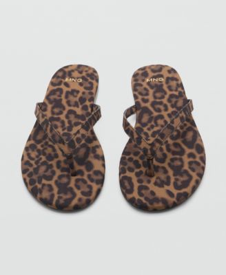Women's Leopard Print Strap Sandals