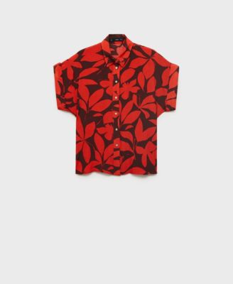 MANGO - Women's Printed Short-Sleeved Shirt