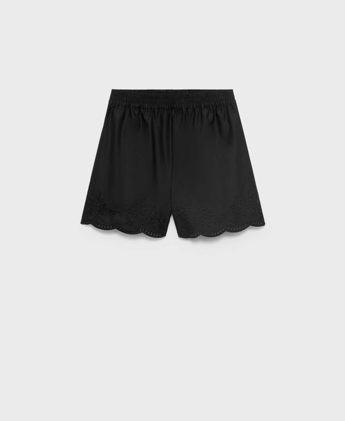 Mango Women's Embroidered Satin Shorts