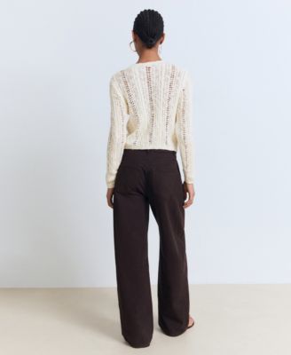 Women's Openwork Knit Cardigan