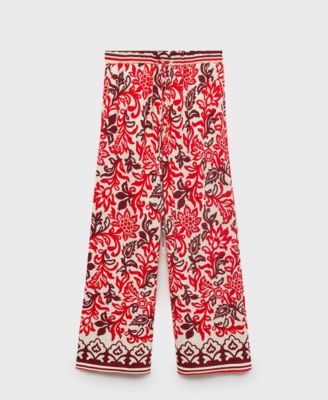 MANGO - Women's Flowy Printed Pants