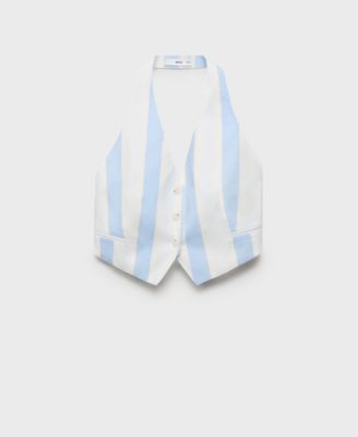 MANGO - Women's Striped Halter Vest