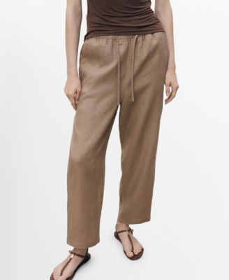 Women's Drawstring Linen Pants