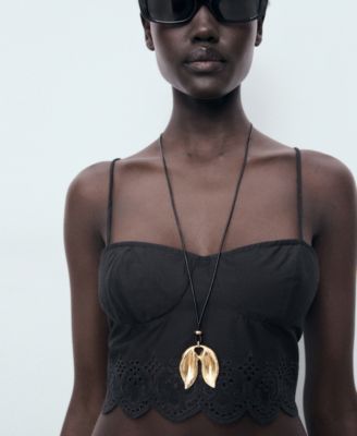 Women's Embroidered Crop Top