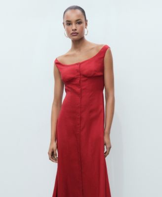 Women's Buttoned Midi Dress