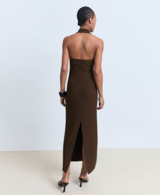 Women's Long Halter-Neck Dress