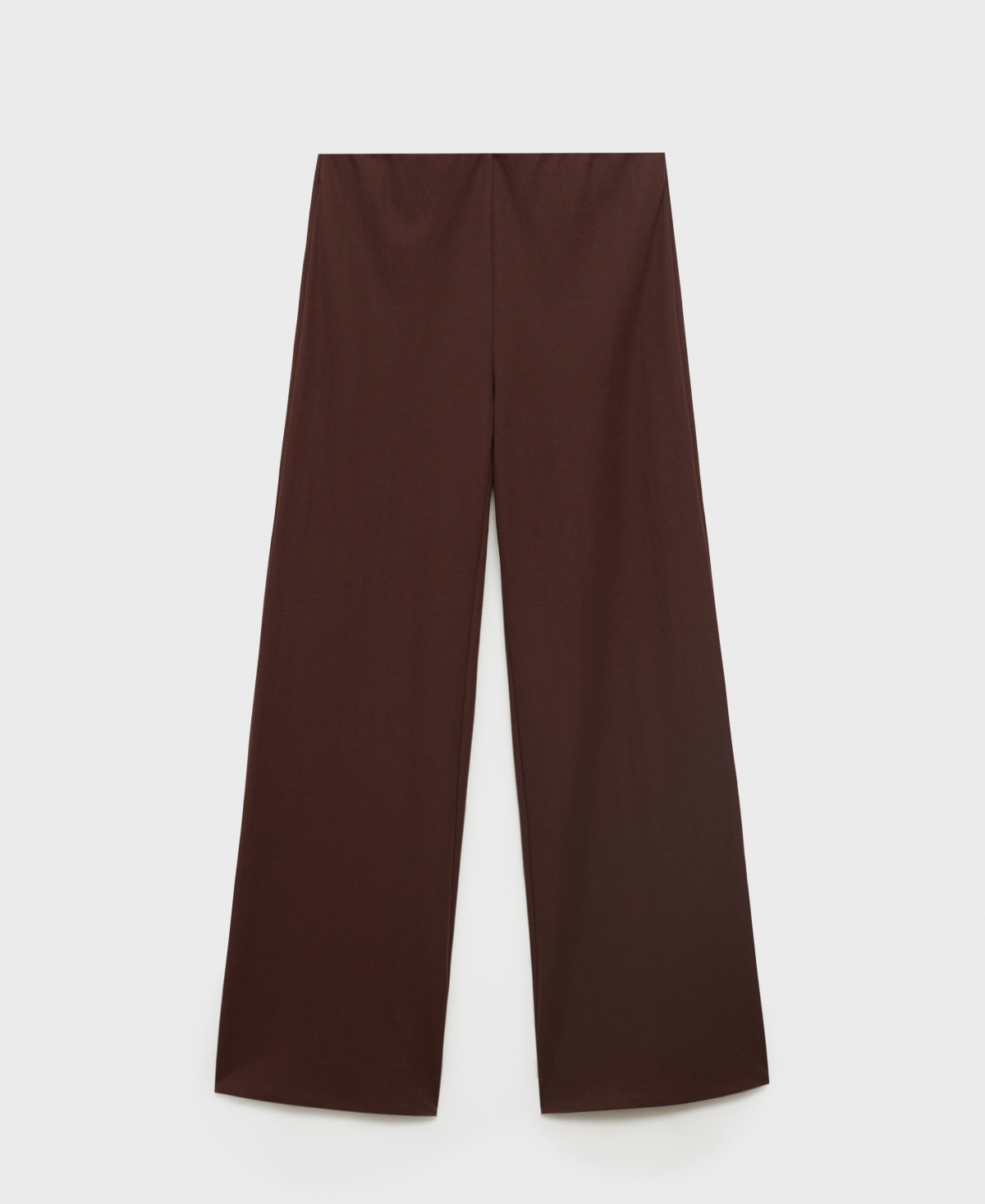 Mango Flowy Straight-fit Trousers Chocolate In Brown