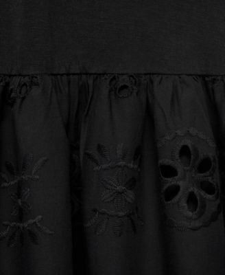 Women's Openwork Embroidery Cotton Dress