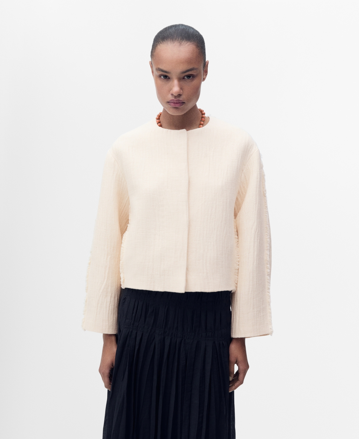 Women's Oversized Cotton Jacket - Sand
