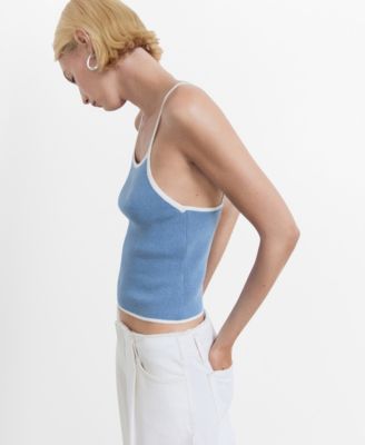 Women's Contrasting Trim Knitted Top