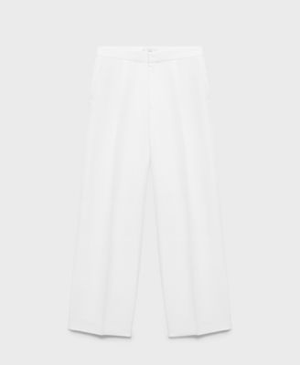 Women's Linen-Blend Pleated Pants