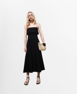 MANGO - Women's Flared Cotton Dress