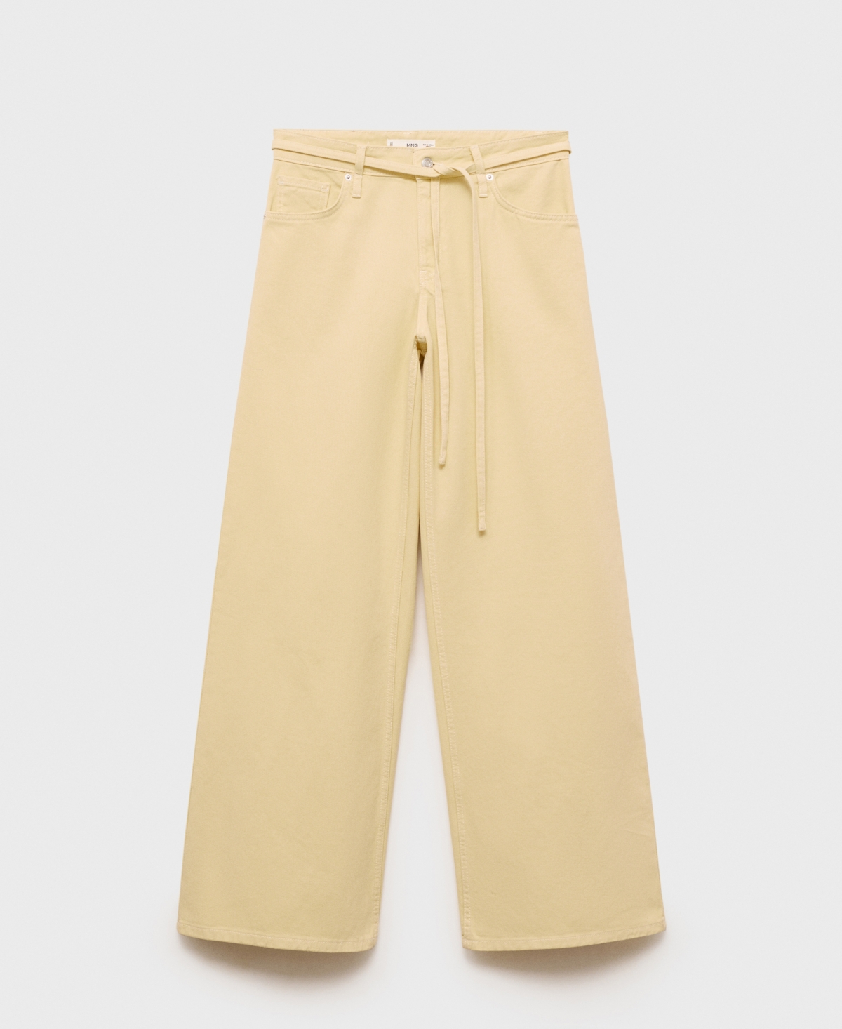 Mango Women's Low-rise Wide Leg Jeans In White