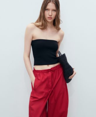Women's Paper Bag Cotton Pants