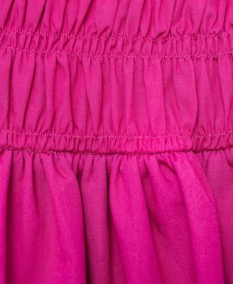 Women's Short Balloon-Effect Gathered Dress