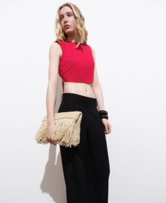 Women's Back Bowtie Crop Top