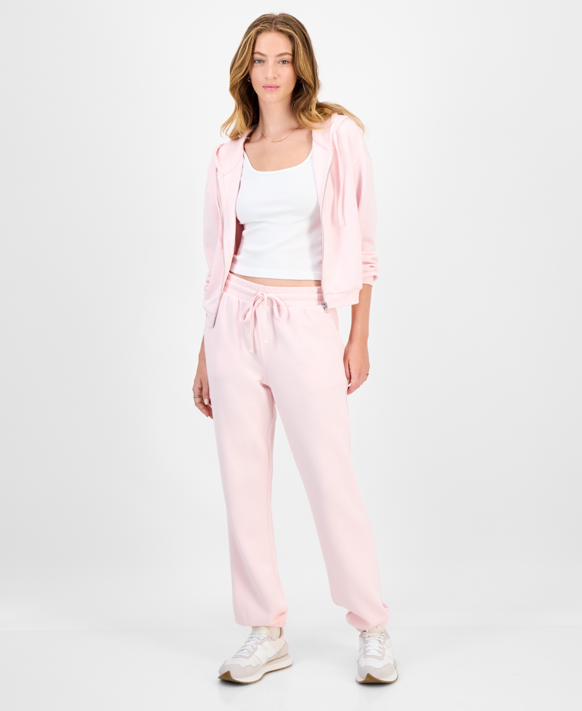 Tinseltown Juniors' Drawstring-waist Jogger Pants In Pink
