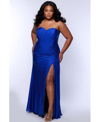 Women's Strapless Corset Slim Fitted Gown