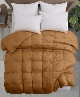 Cotton Goose Down Feather Fiber Comforter, Full/Queen