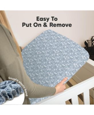 2pk Soothe Fitted Crib Sheets Neutral, Baby Crib Sheets, Fits Standard Nursery Baby Mattress