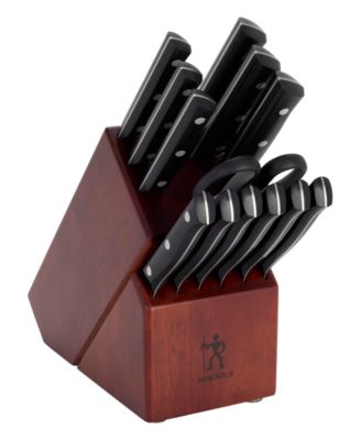  Stainless Steel 14-Pc. Self-Sharpening Knife Block Set