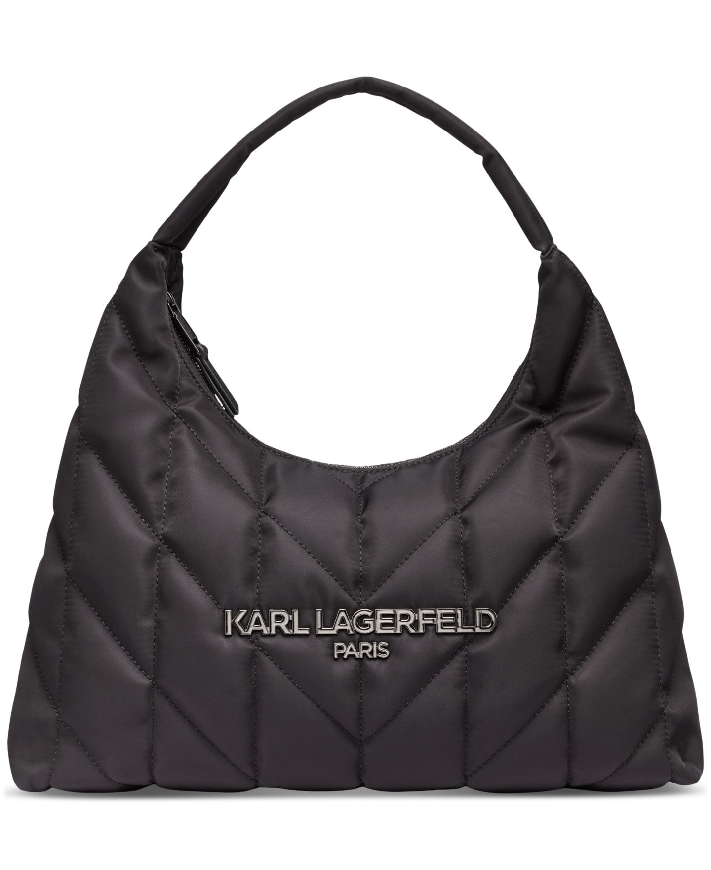 Женская сумка KARL LAGERFELD PARIS Voyage Hobo, цвет: Чёрный / Графитовый — фото 1