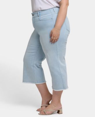 Plus Size Brigitte Wide Leg Capri Jeans