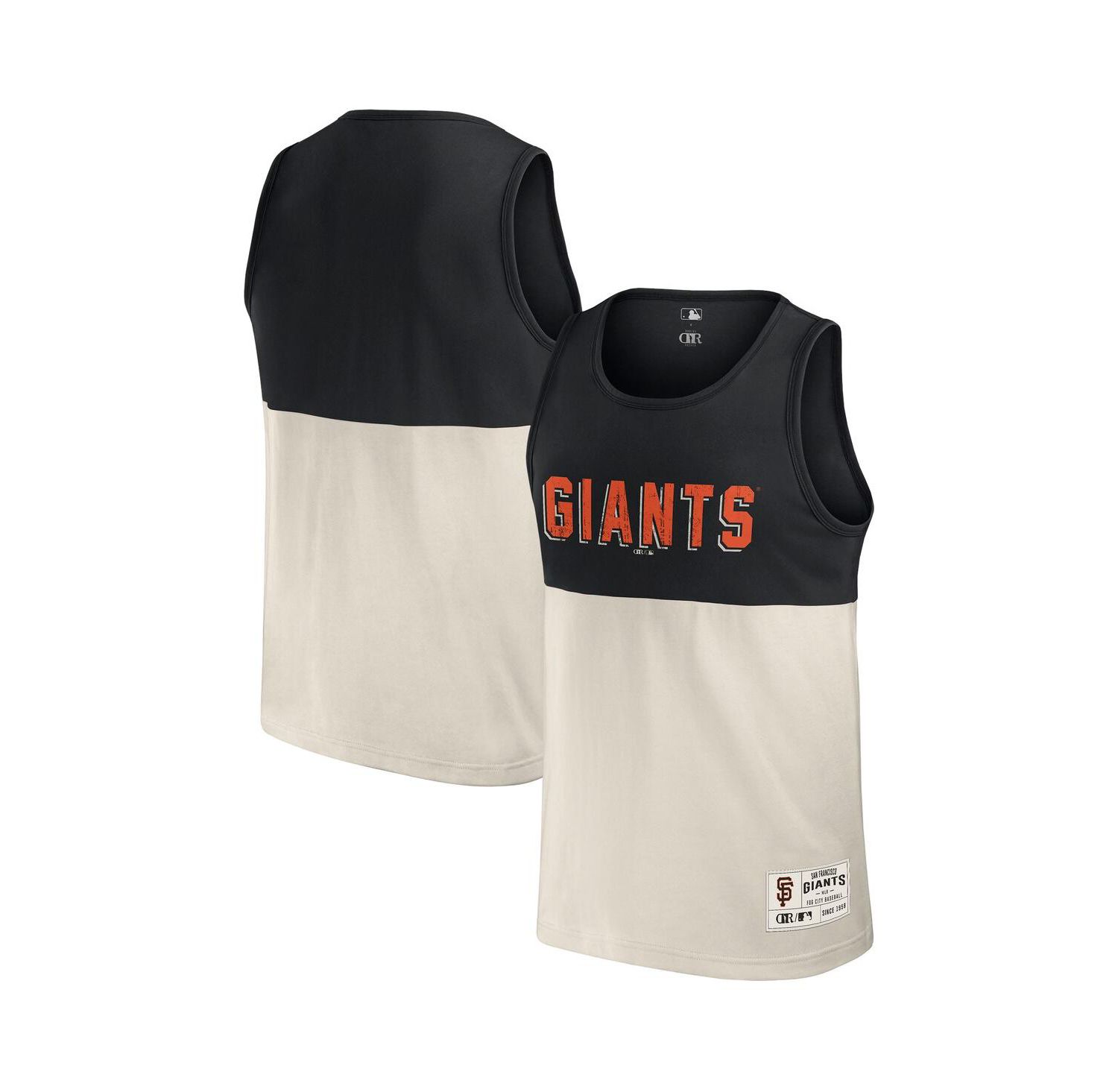 Darius Rucker Collection by Men's Black/Cream San Francisco Giants Color Block Tank Top