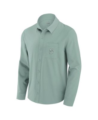 Men's Green Seattle Mariners Front Office Long Sleeve Button-Up Shirt
