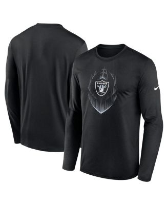 Nike - Men's Black Las Vegas Raiders Icon Legend Performance Long Sleeve T-Shirt