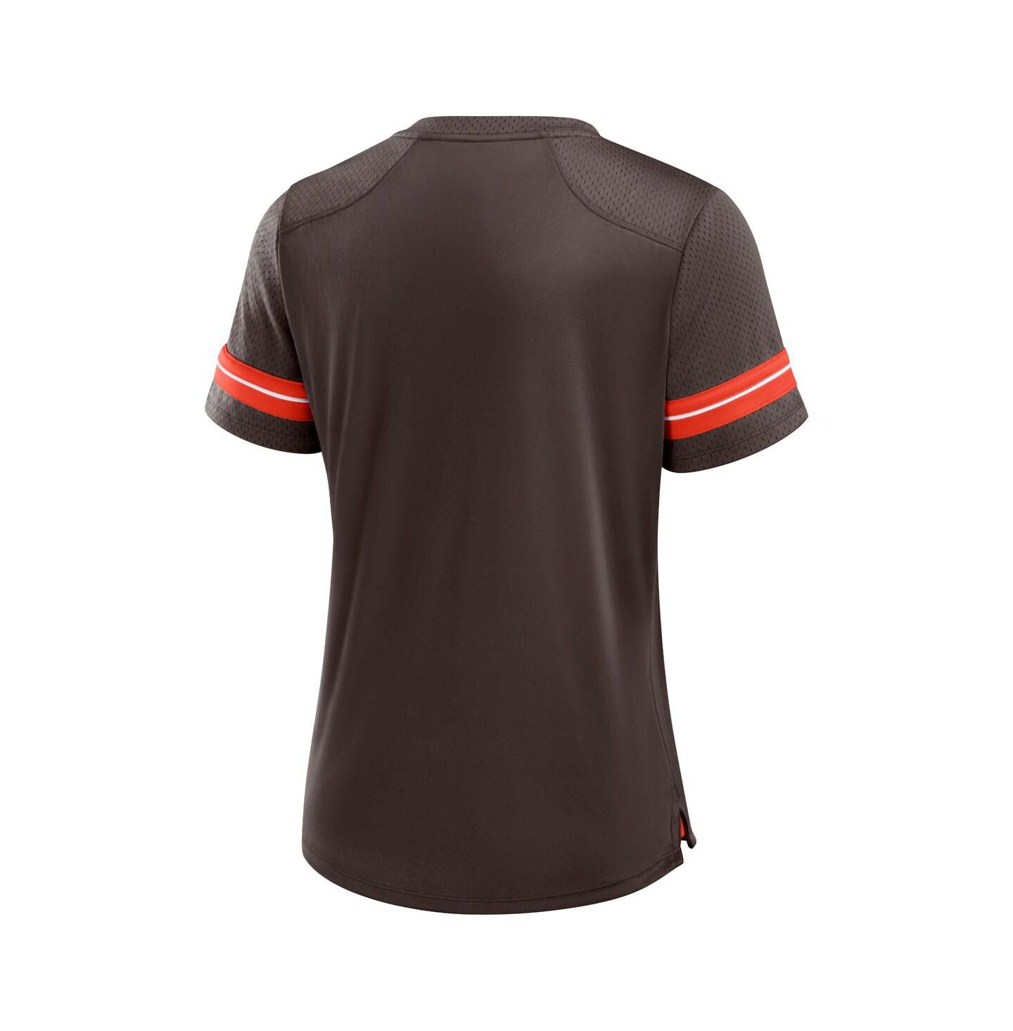 Женская футболка Fanatics Brown Cleveland Browns Play Script Lace-Up — фото 3