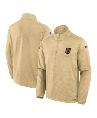 Fanatics - Men's Gold Vegas Golden Knights Authentic Pro Rink Quarter-Zip Sweatshirt