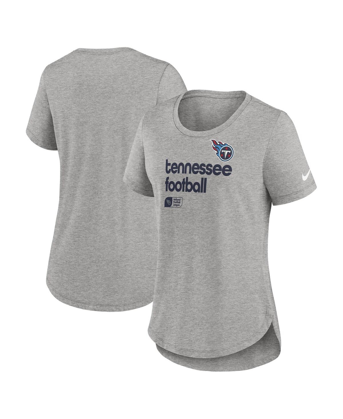 Women's Heather Gray Tennessee Titans Team Shout Out Tri-Blend T-Shirt - Heather Gray