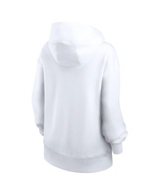 Women's White Michigan Wolverines Oversized Statement Phoenix Pullover Hoodie