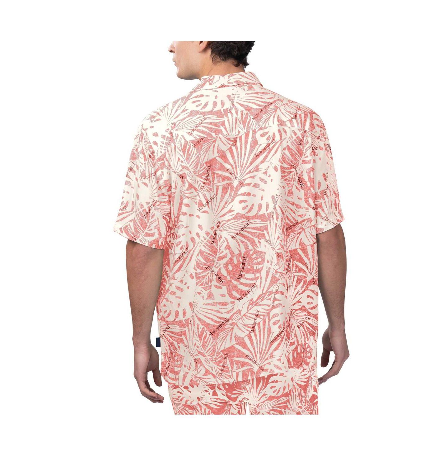 Мужская рубашка Margaritaville Red St. Louis Cardinals Monstera Print Party Button-Up — фото 2