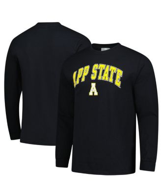 Fanatics Unlabeled - Men's Black Appalachian State Mountaineers Logo Long Sleeve T-Shirt