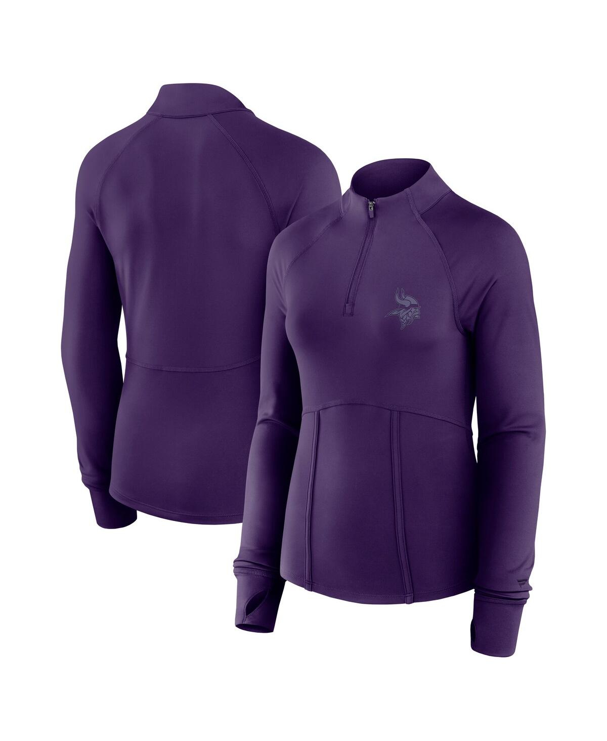 Women's Purple Minnesota Vikings Elements Raglan Quarter-Zip Jacket - Purple