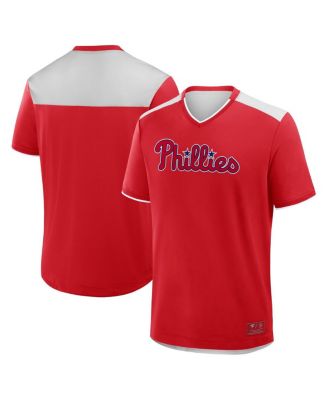 Fanatics - Men's Red Philadelphia Phillies Walk Off V-Neck T-Shirt