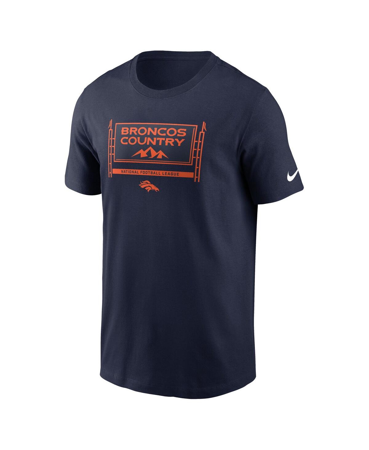 Nike Navy Denver Broncos Primetime Local Essential T-shirt In Blue