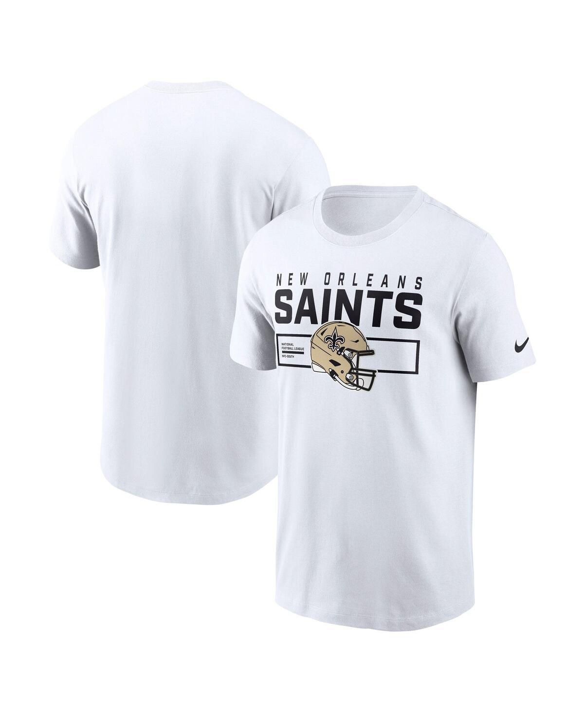 Мужская белая футболка New Orleans Saints Prime Time Helmet Essential от New Orleans Saints