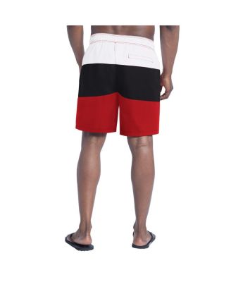 Men's Red/Black Atlanta Falcons Sunrise Volley Swim Shorts