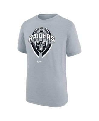 Big Boys and Girls Gray Las Vegas Raiders Icon Legend T-Shirt